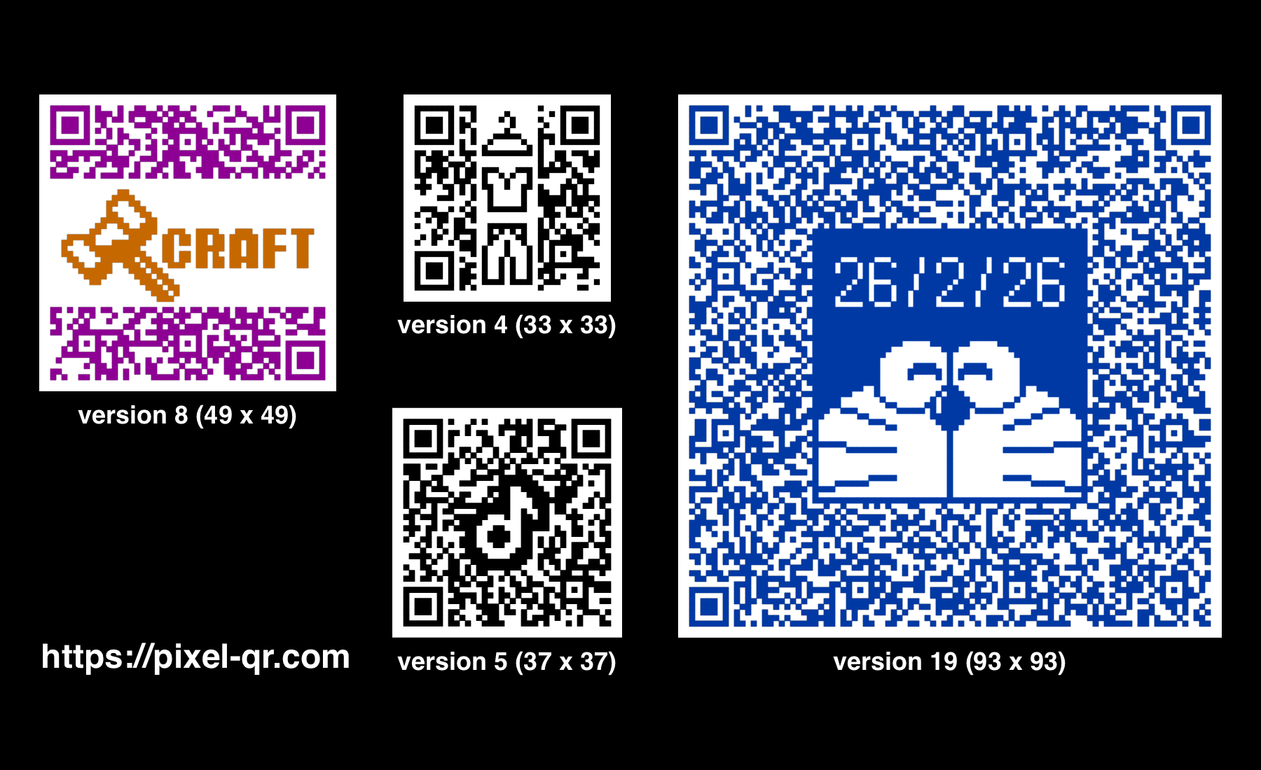 Symbol-based Pixel QR example